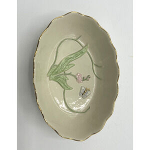 Lenox Candy Dish 3D Butterfly Flower "Tiger Lilly" Gift Collection 6x4 in.